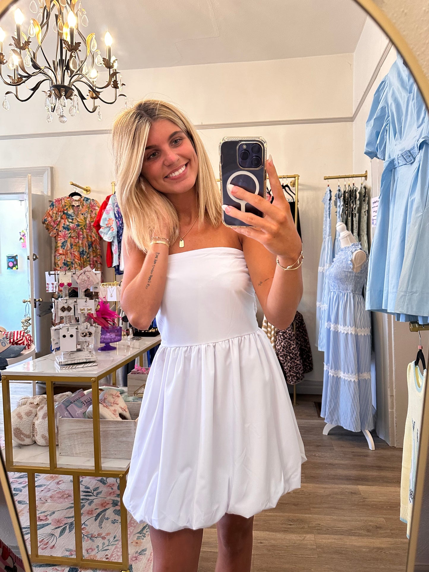 Whitley White Strapless Dress