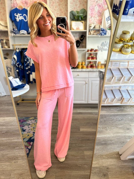 Cindy Slub Short Sleeve Set