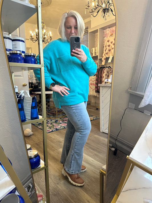 Zoe Light Wash Side Slit Jeans