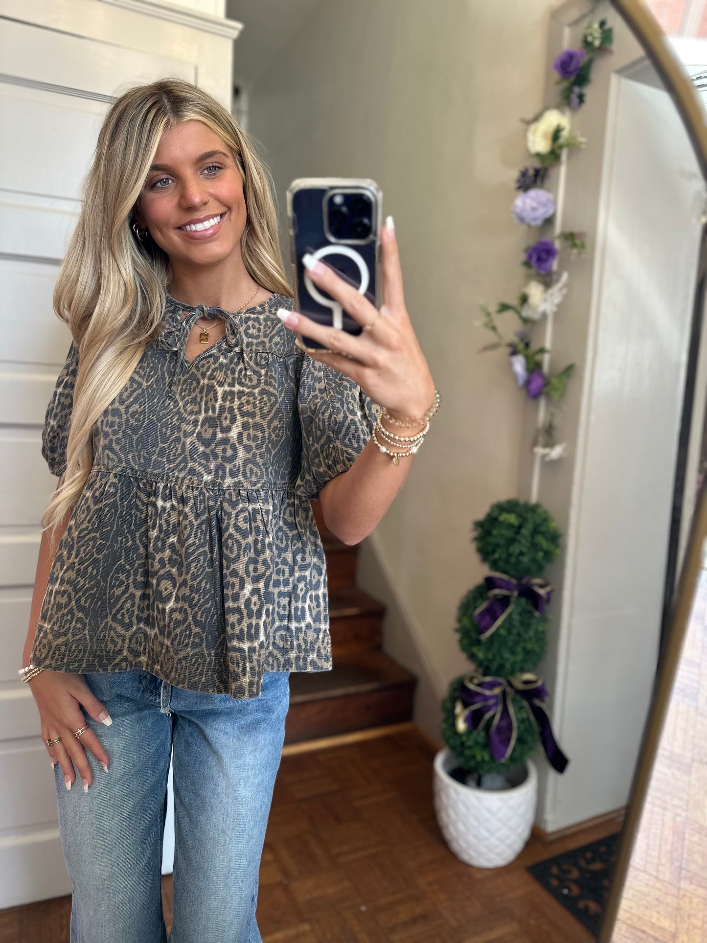 Hazel Leopard Print Top