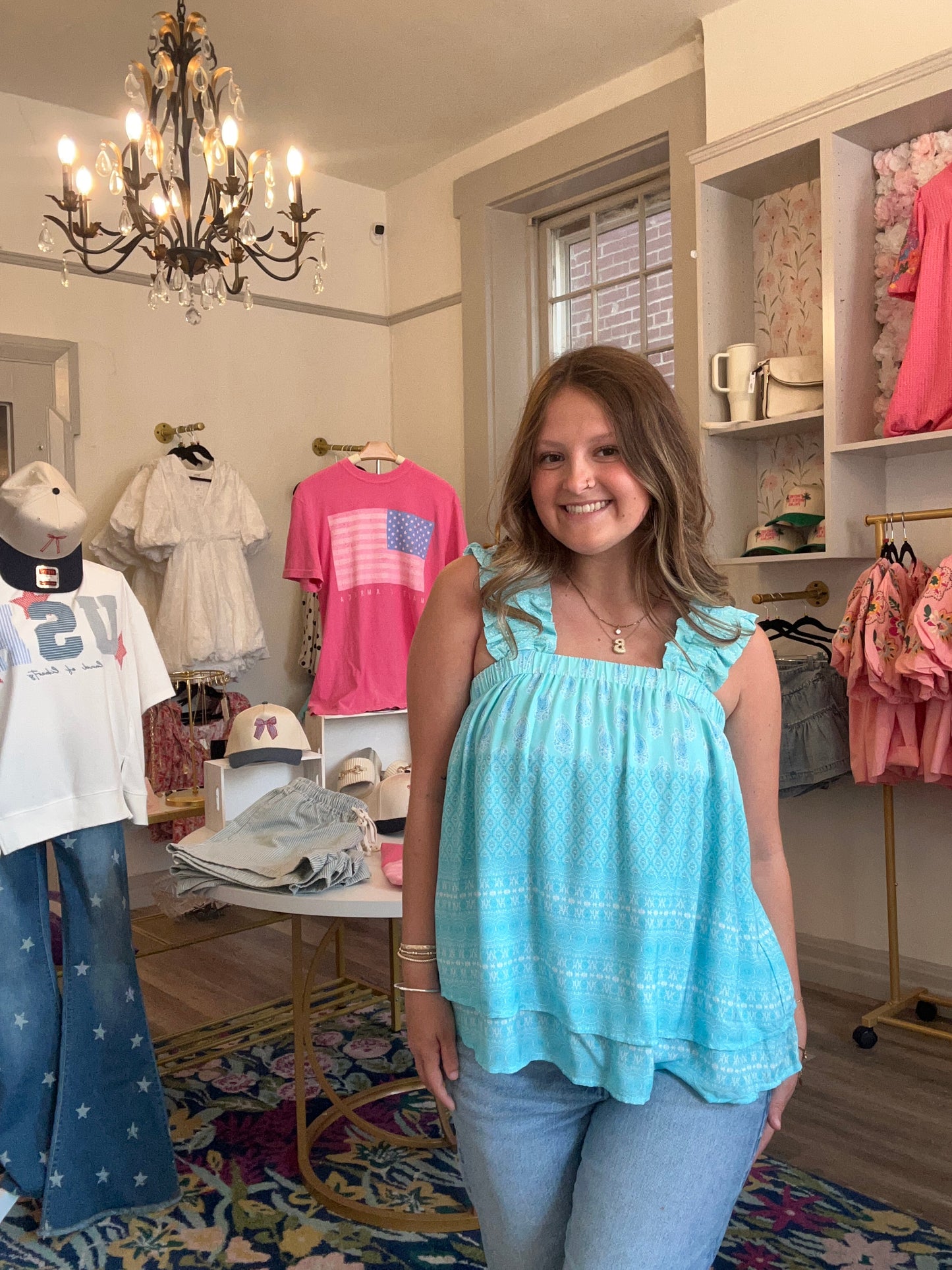 Carolina Ruffle Strap Tank Top