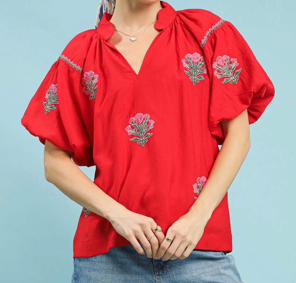 Red Lila Top