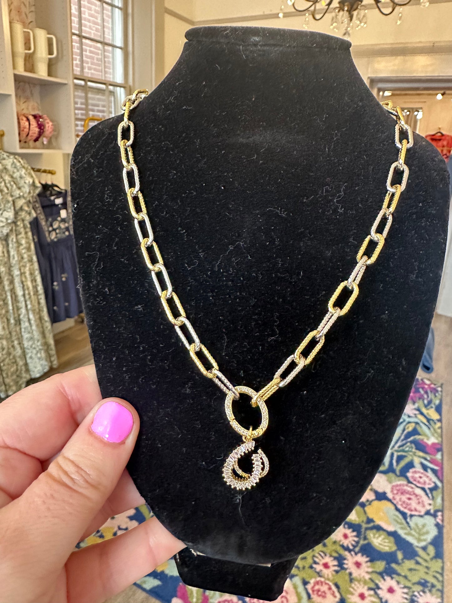 Bridle Horseshoe Necklace