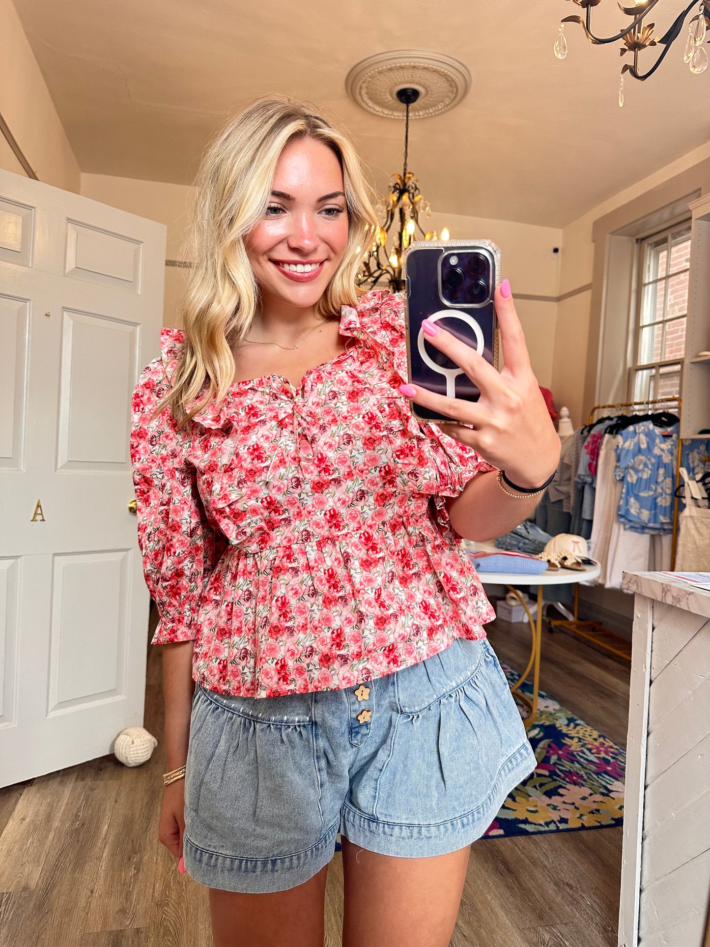 Sydney Tiered Denim Shorts