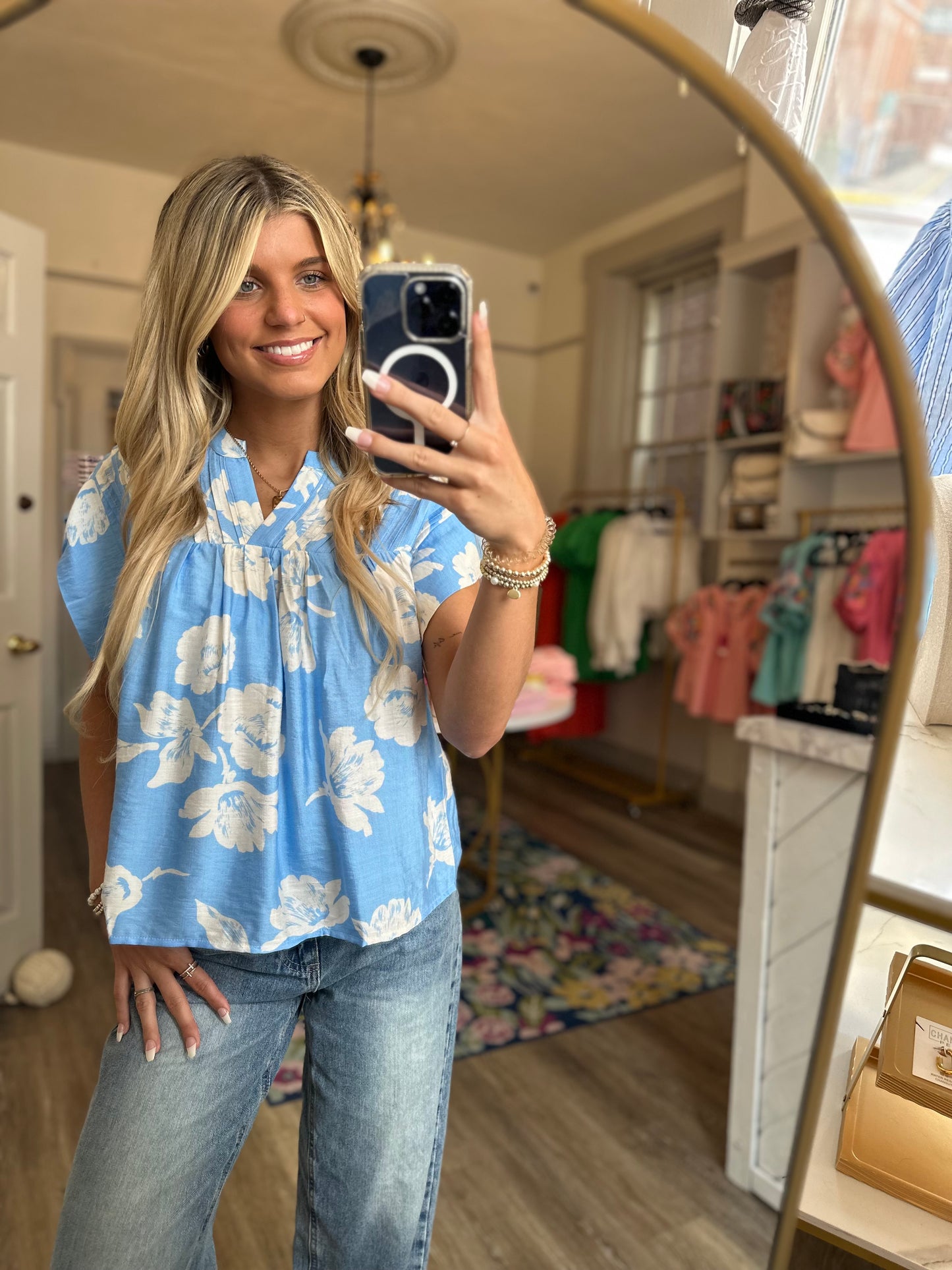 Claire Floral Print Top