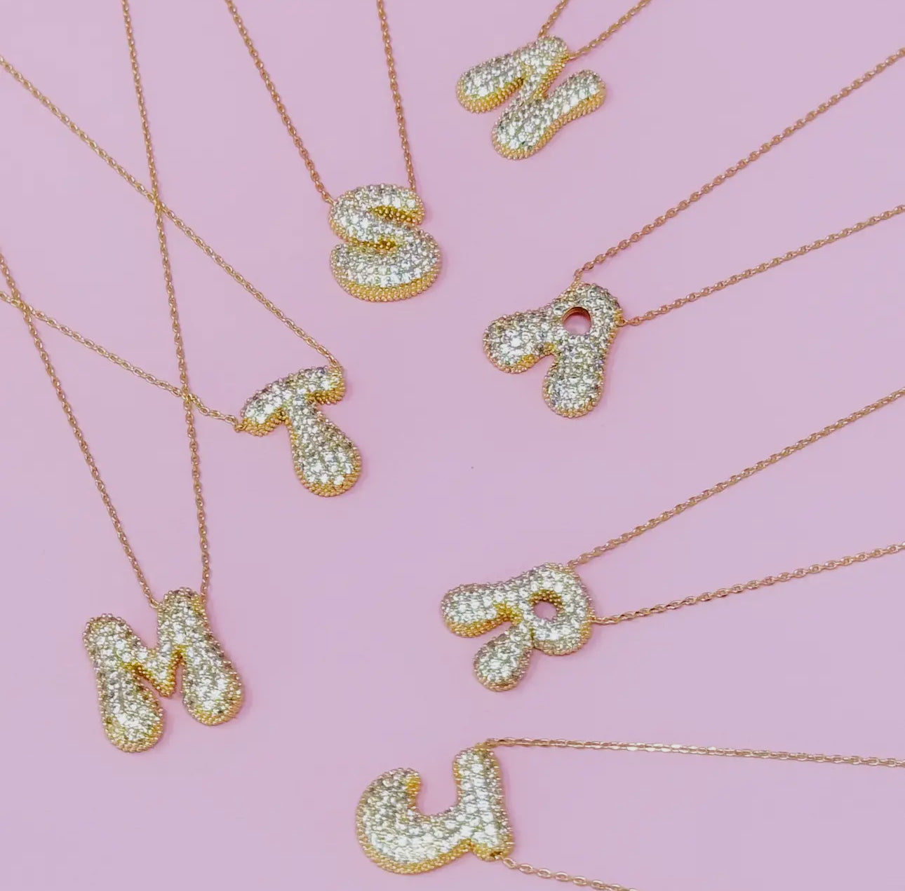 Bubble Letter Necklaces