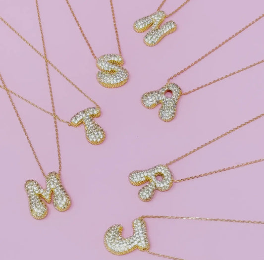 Bubble Letter Necklaces