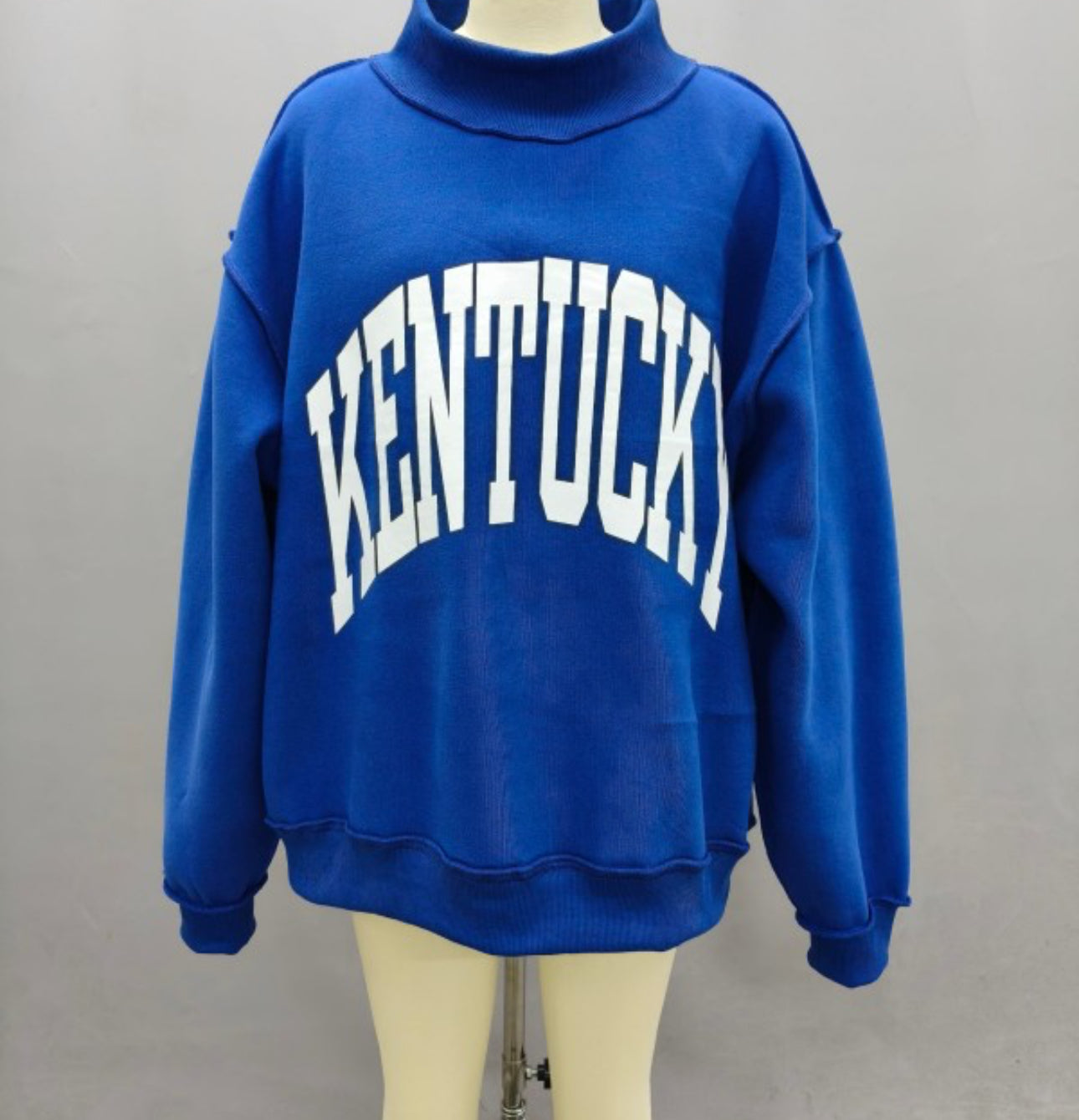 Kentucky/ KY Mock Neck Sweatshirt in Royal Blue