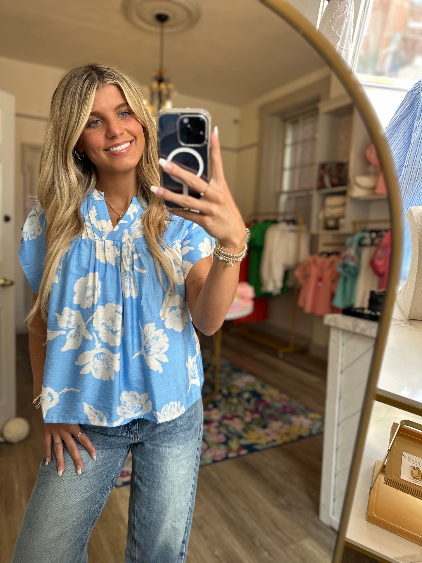 Claire Floral Print Top