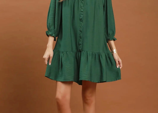 Jade Ruffle Mini Dress