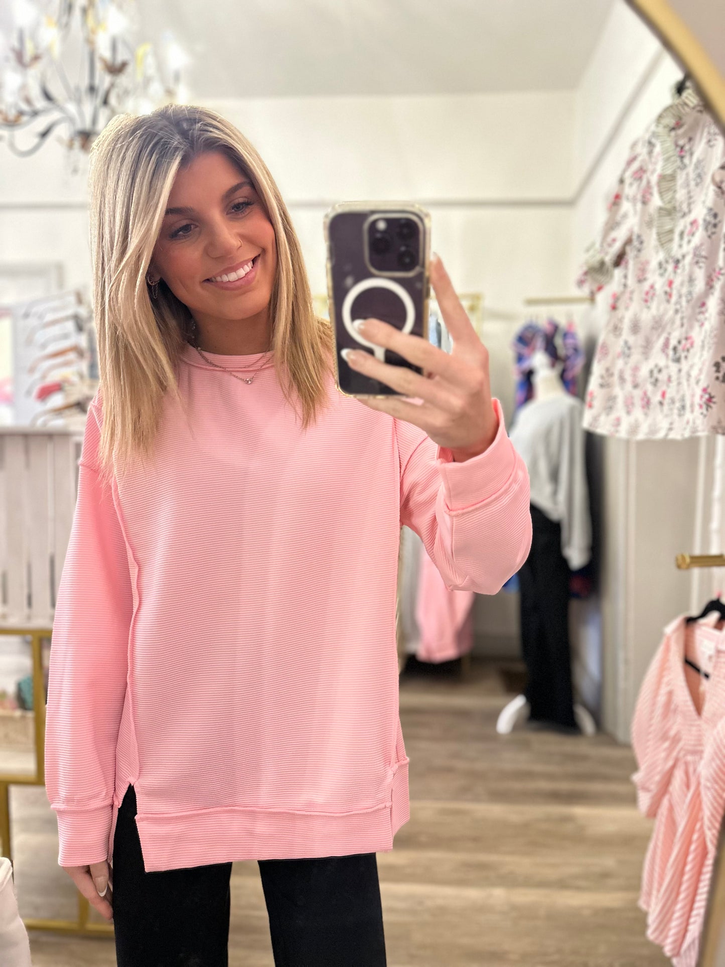 Cotton Candy Ribbed Top