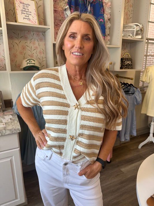 Seaside Striped Cardigan