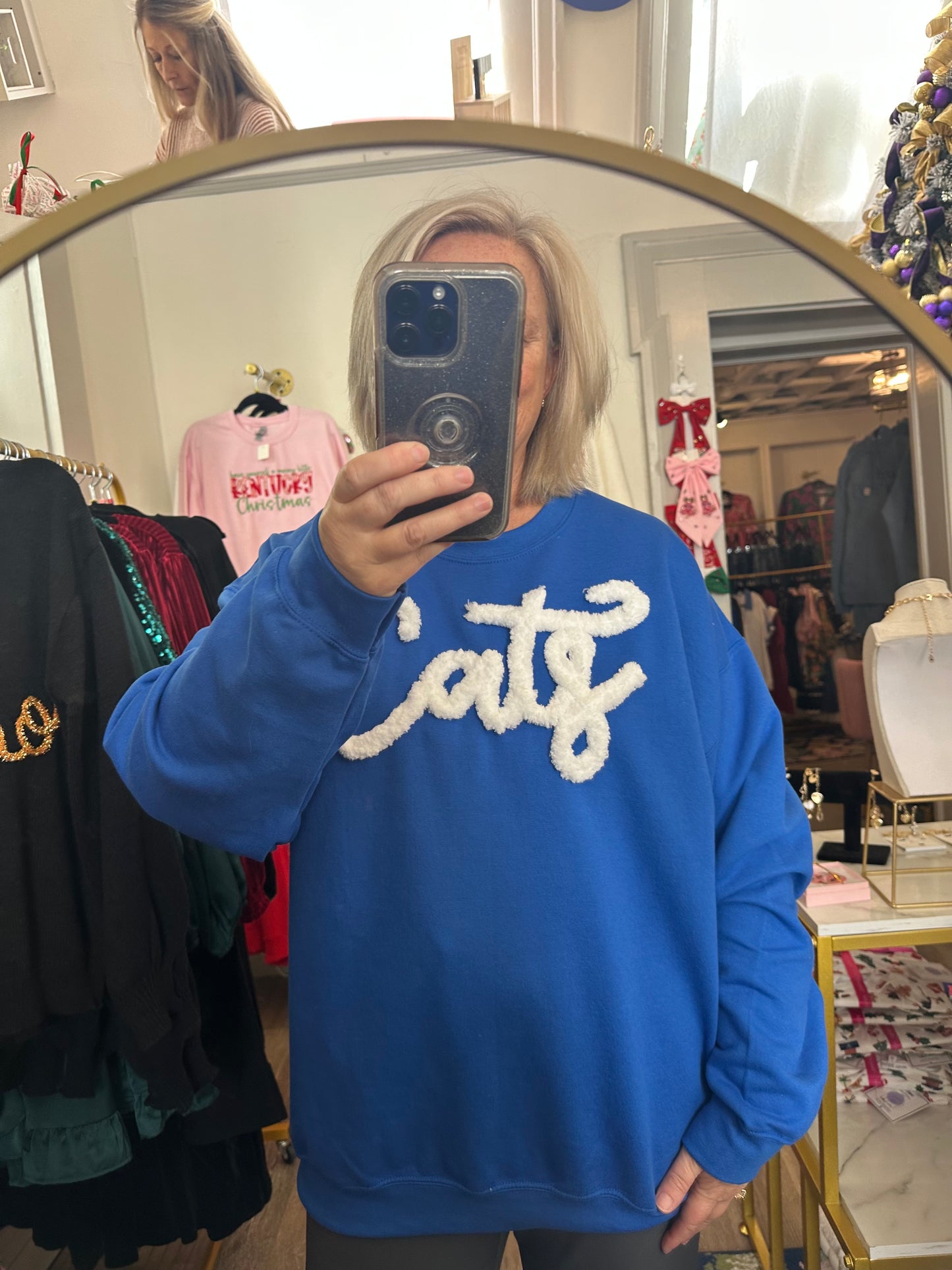 Cats Puffy Letter Sweatshirt