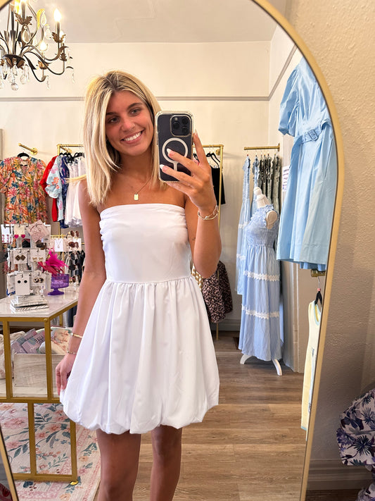 Whitley White Strapless Dress