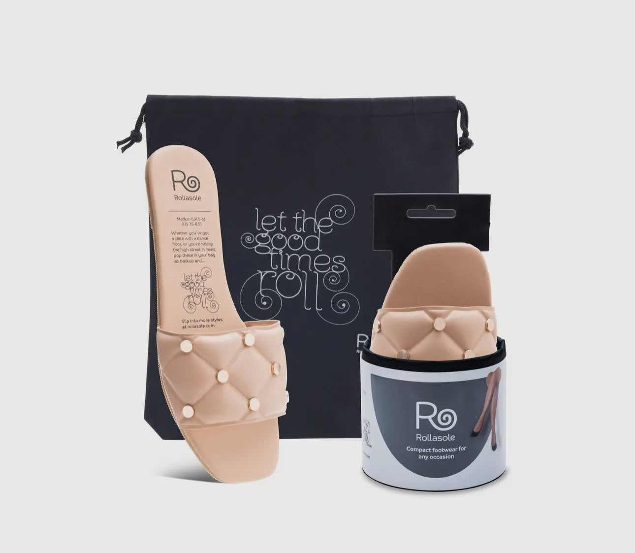 The Betty Beige Roll-up Flat