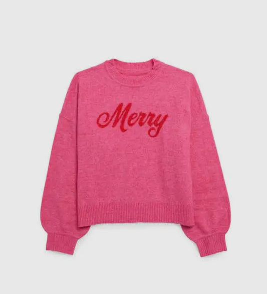 Monroe Christmas Sweater in Pink