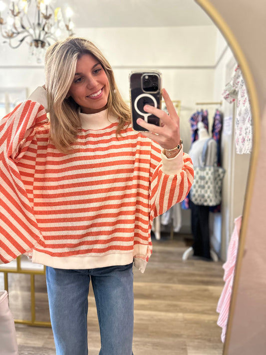 Coral Coast Mock Neck Top