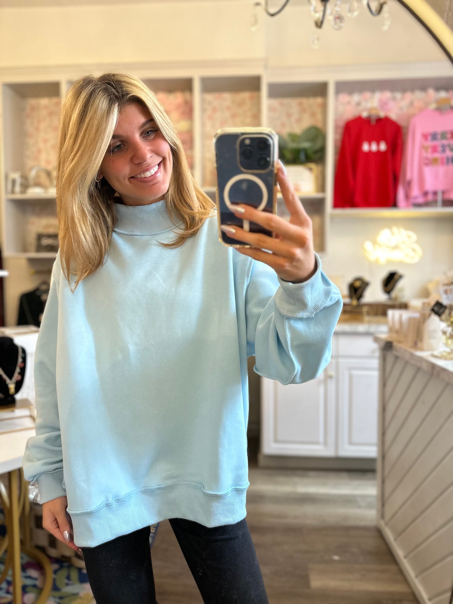 Laney Mock Neck Sweatshirt