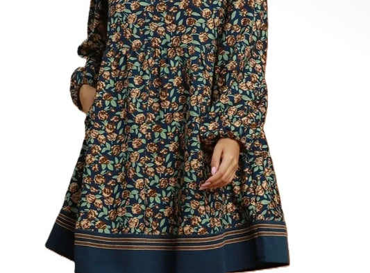 The Madeline Floral Corduroy Dress