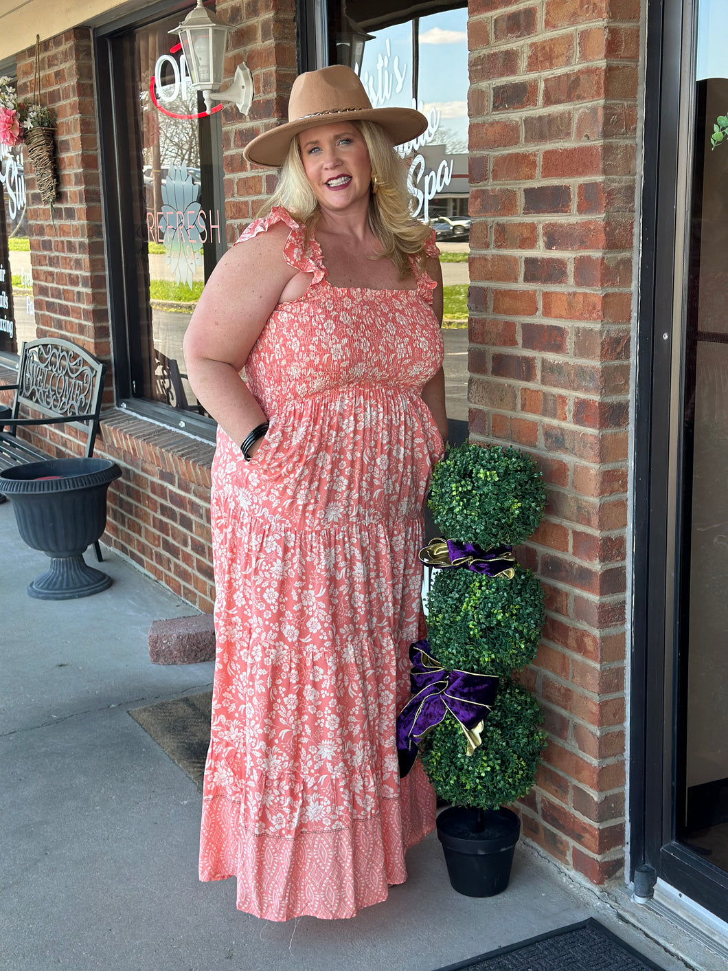 Coral Maxi Dress