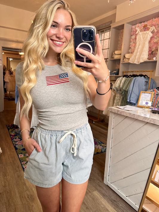 American Flag Baby Tee