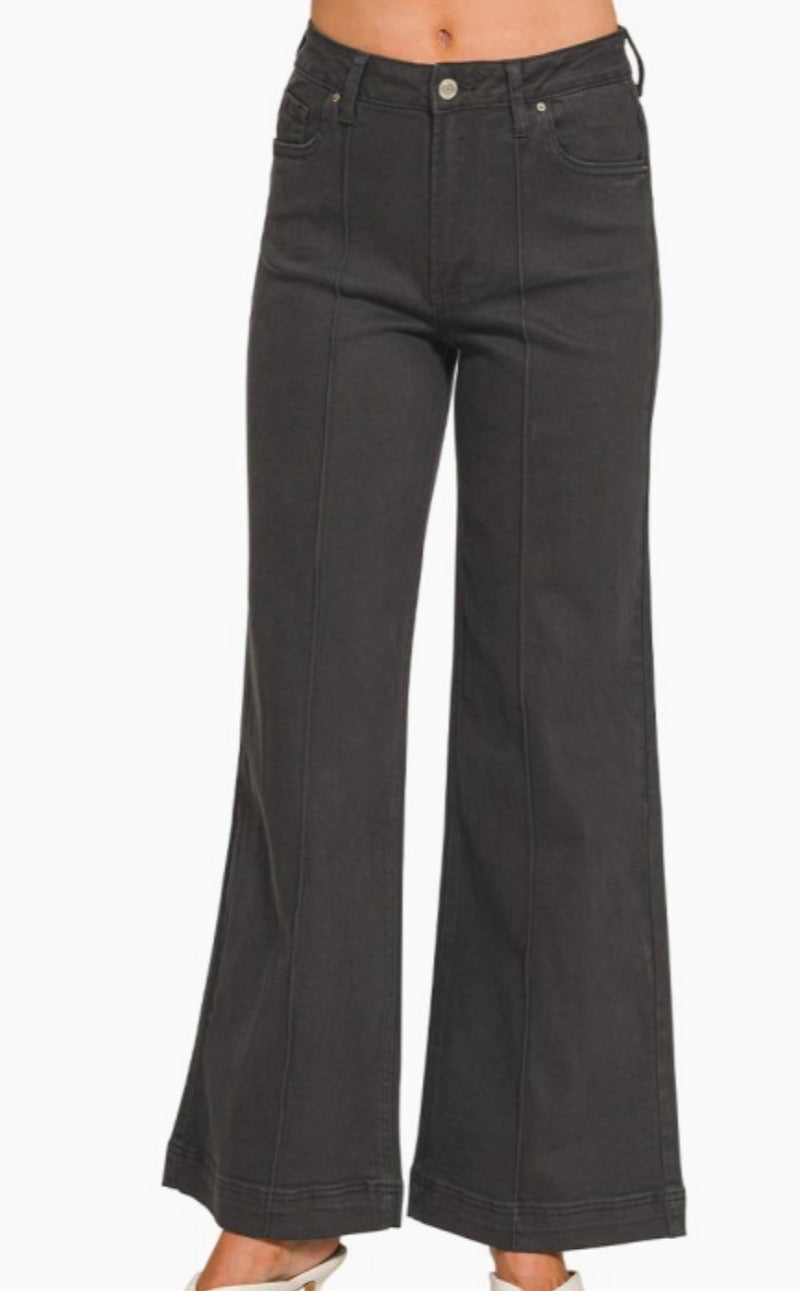 Harper Black Wise Leg Jeans