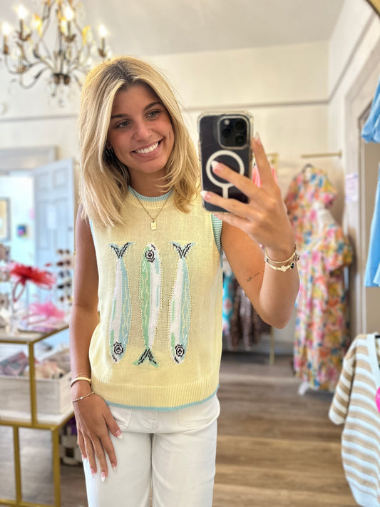 Gone Fishing Graphic Sweater