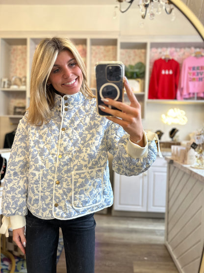 Katie Floral Print Quilted Jacket