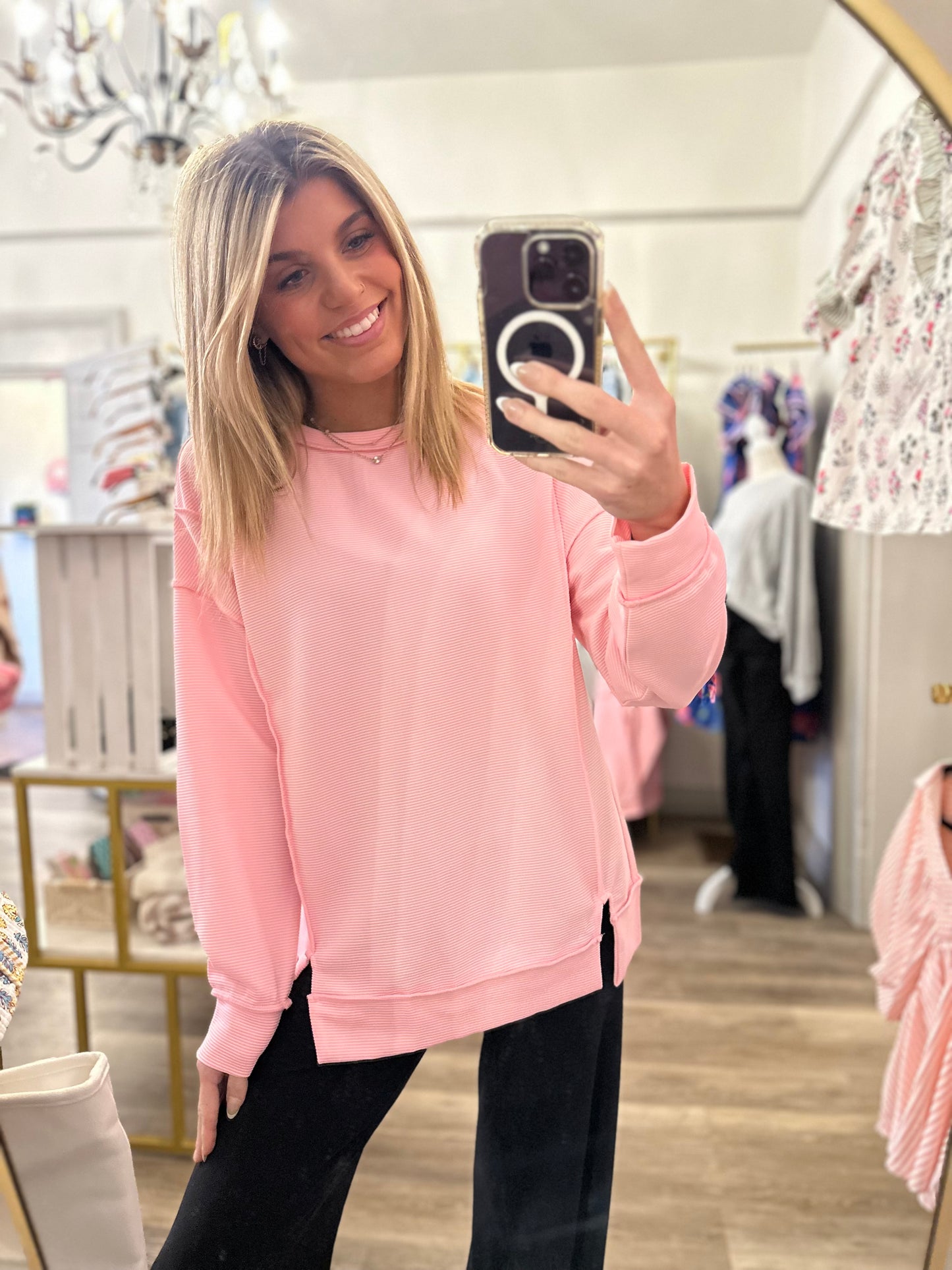 Cotton Candy Ribbed Top