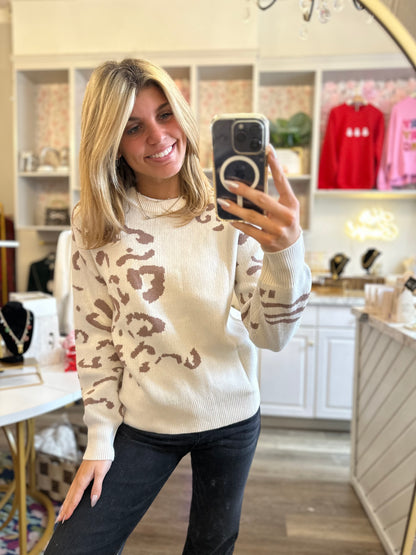 Avery Leopard Print Sweater
