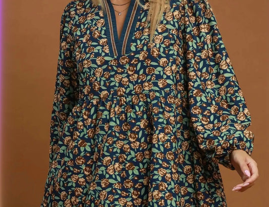The Madeline Floral Corduroy Dress