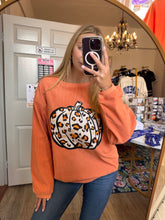 Load image into Gallery viewer, Pumpkin corded sweatshirt
