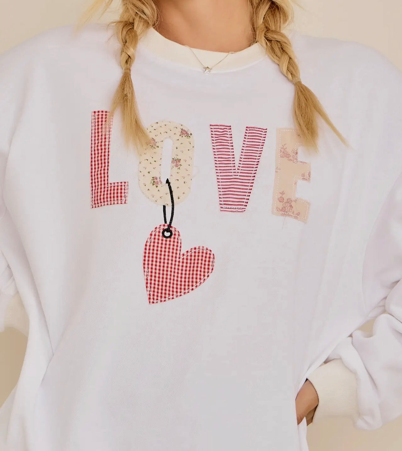 Stitched with Love Pullover Sweatshirt