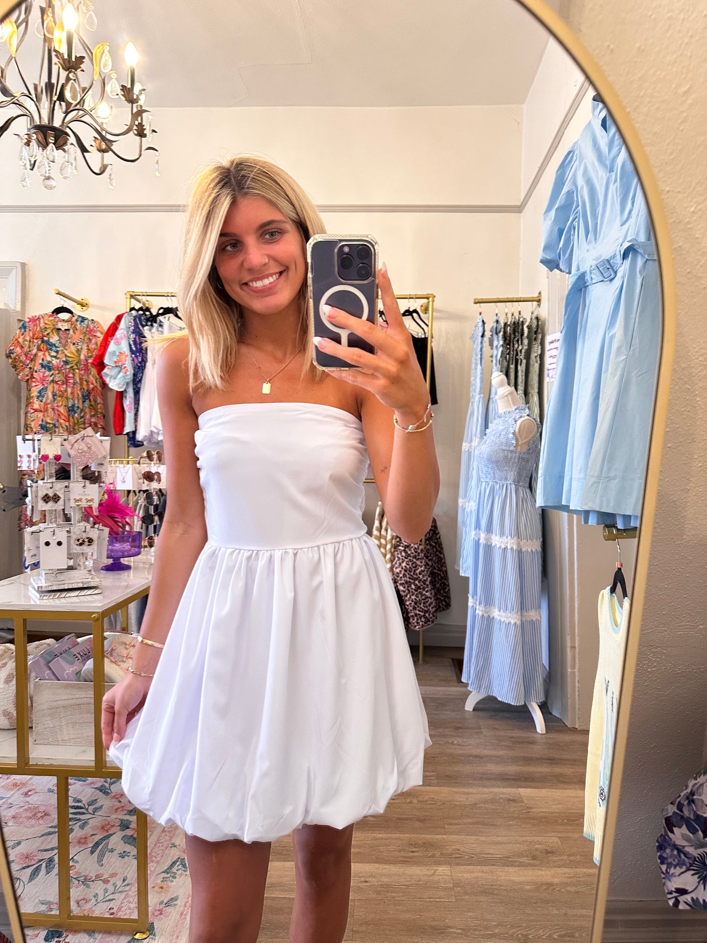 Whitley White Strapless Dress