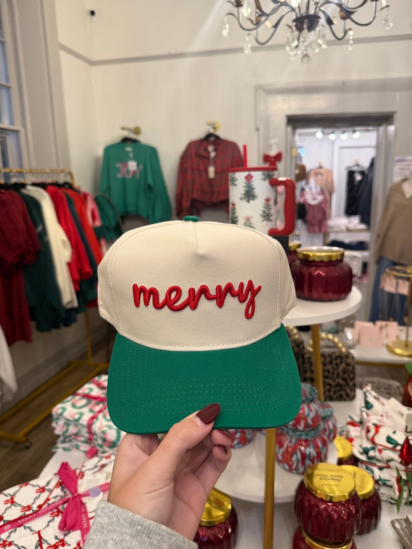 Merry Trucker Hat in Green