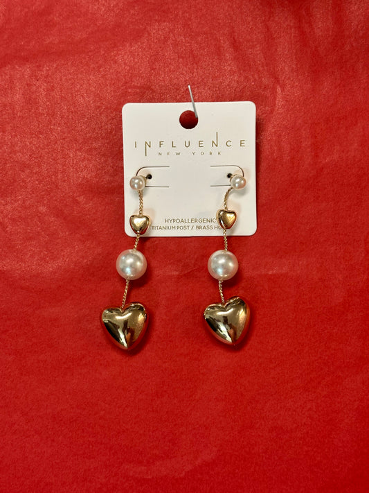 Heart Shape Dangle Earrings