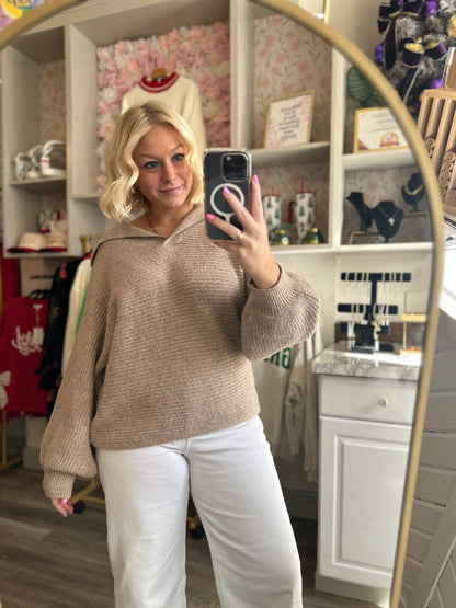 Millie Collared Dolman Sleeve Sweater