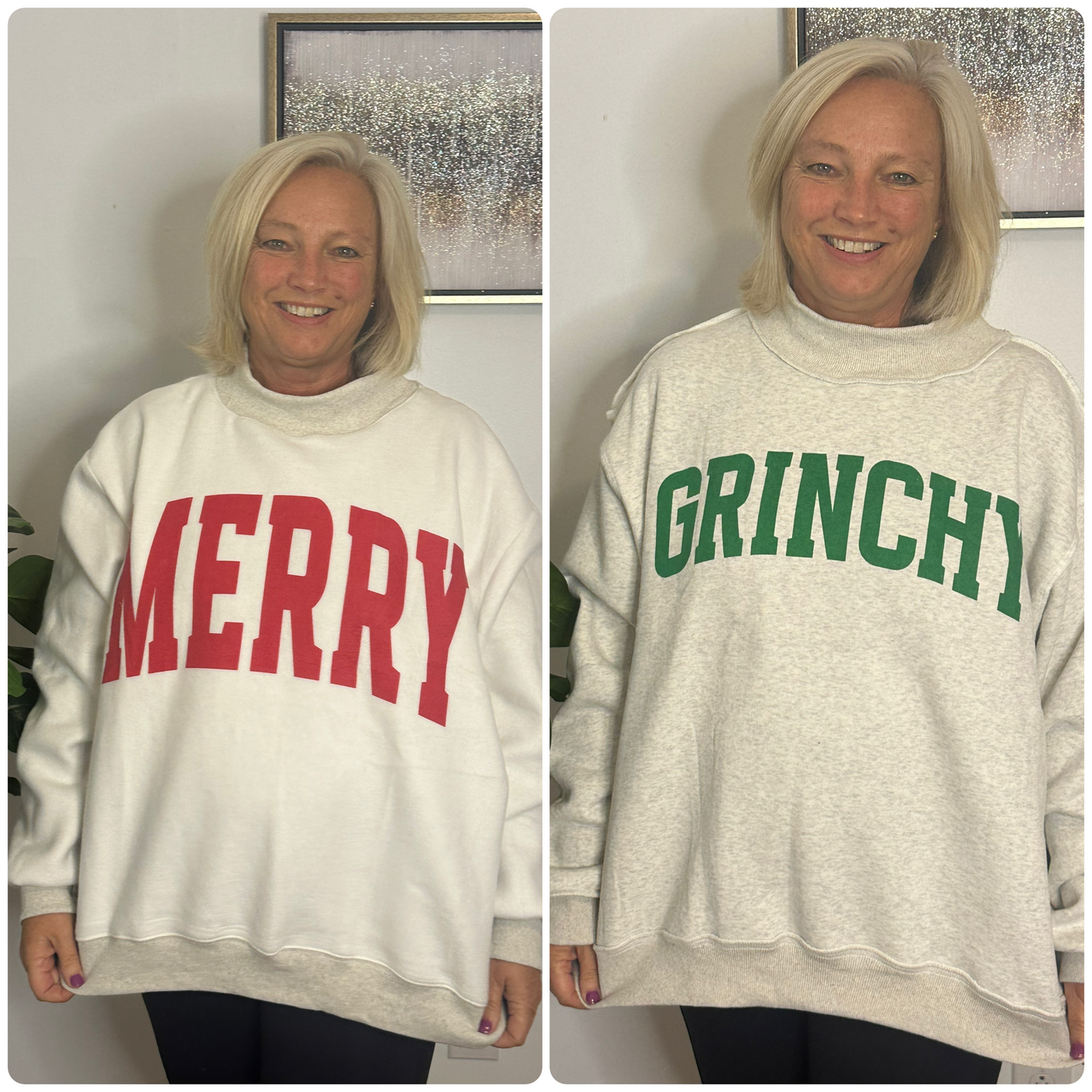 Grinchy- Merry Reversible Sweatshirt