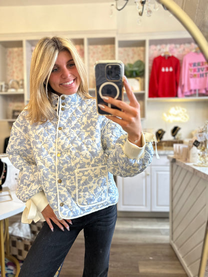 Katie Floral Print Quilted Jacket