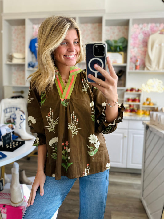 Charlotte Floral Print Blouse