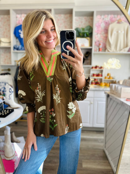 Charlotte Floral Print Blouse