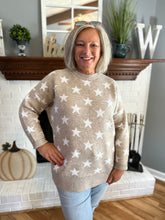 Load image into Gallery viewer, Star Sweater in Beige
