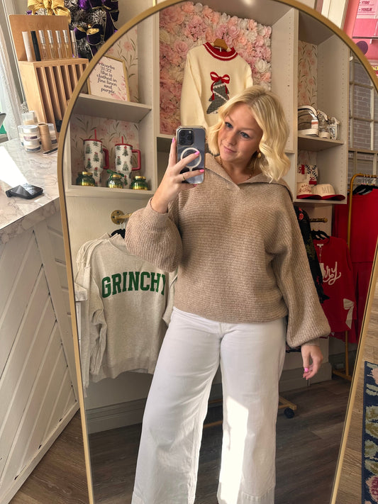 Millie Collared Dolman Sleeve Sweater