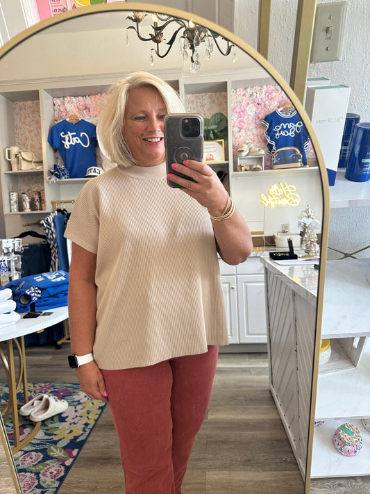 Hazel Mock Neck Boxy Sweater