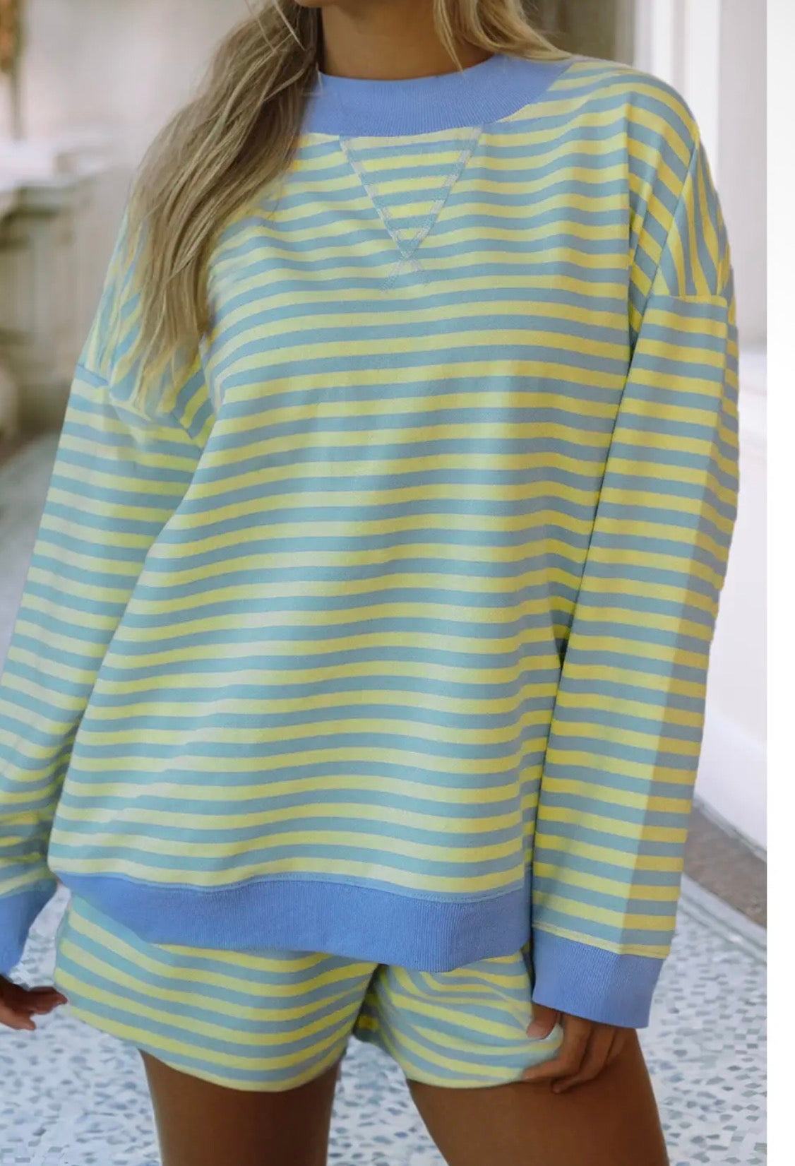 The Hudson Striped Shorts Set