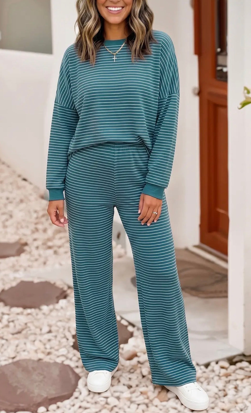 The Monroe Striped Pants Set