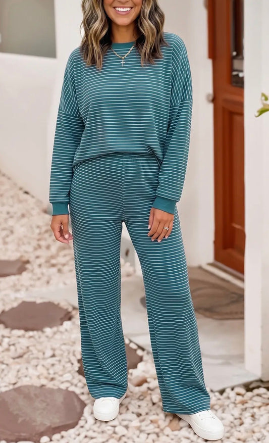 The Monroe Striped Pants Set