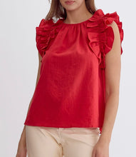 Load image into Gallery viewer, Sleeveless Ruffle Top￼
