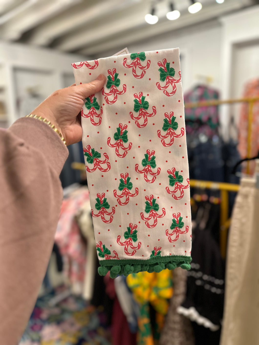 Candy Cane Kitchen Towel