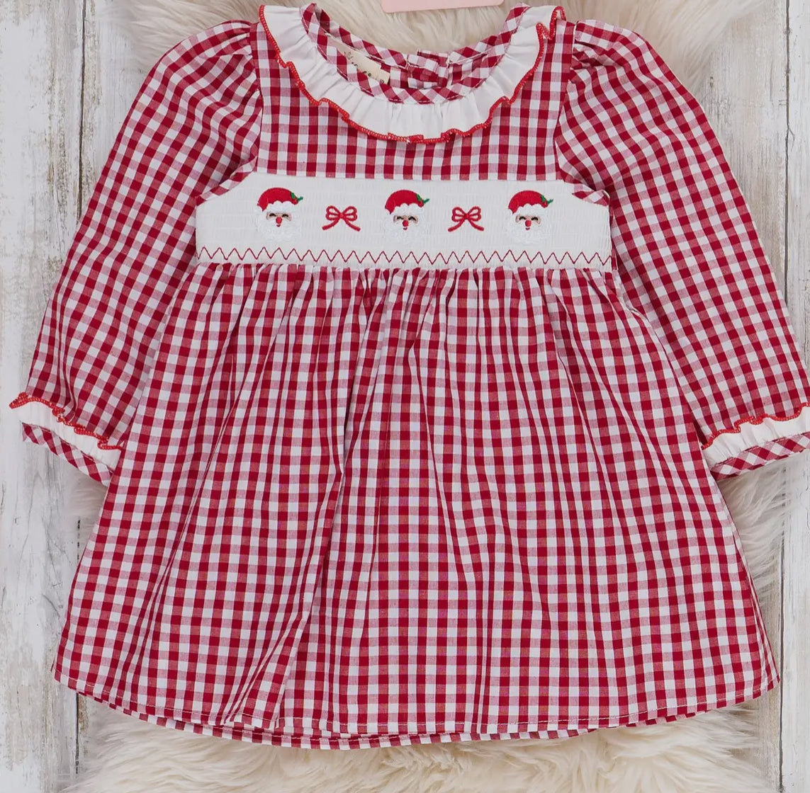 Moments with Santa Smocked Cotton Dress
